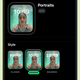 The new Portraits face uses images taken in portrait mode.